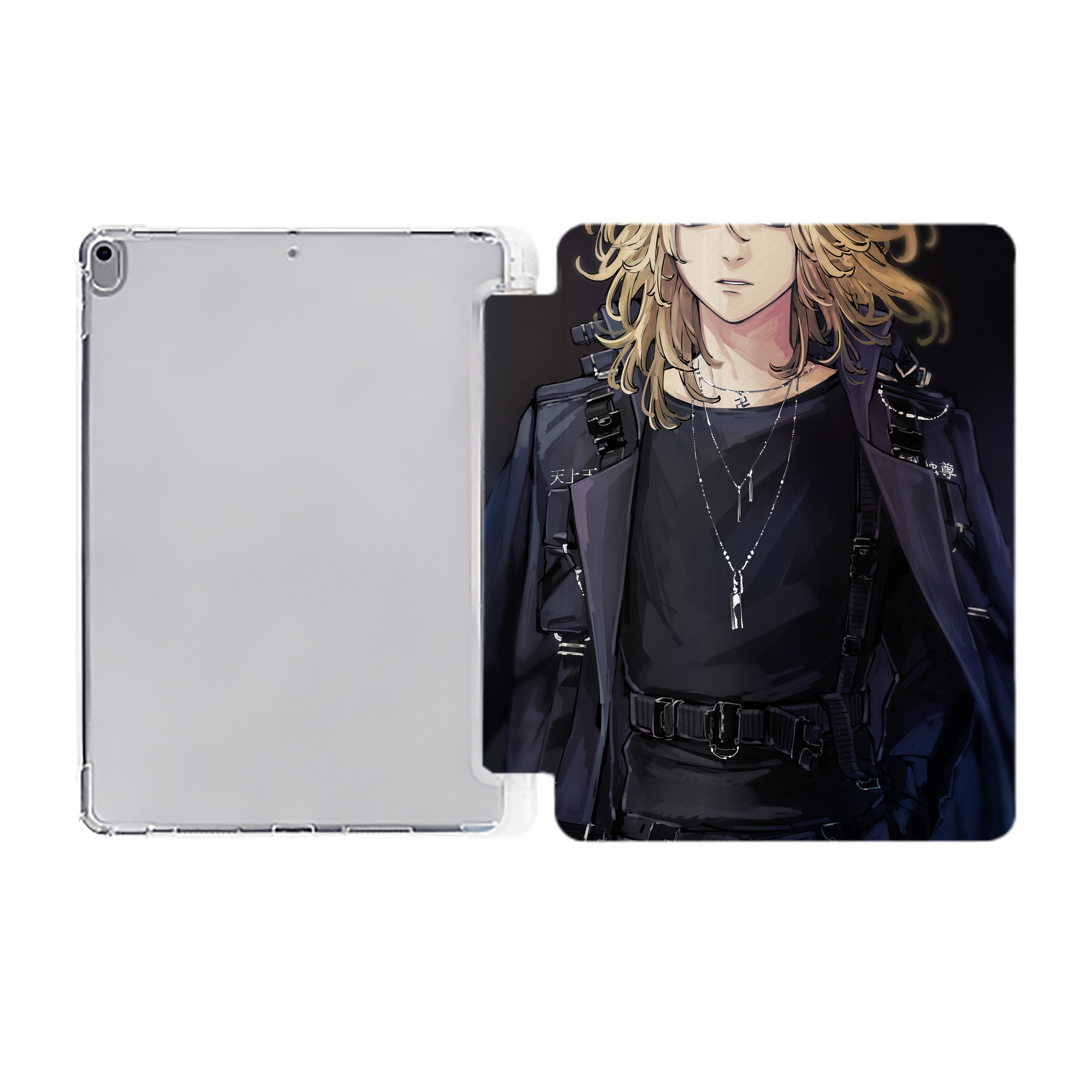 （画像用） 東京リベンジャーズ Tokyo Revengers IPad ケース ペン収納付き 三つ折りスタンド PUレザー×シリコン 対応機種9.5/10.5/10.9インチ